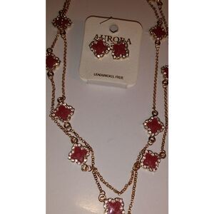 Matching AURORA set of earrings and necklace